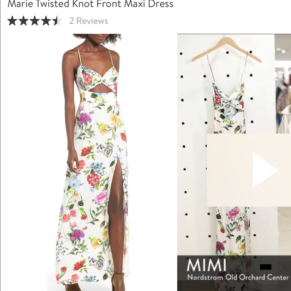 AFRM Marie Twisted Knot Maxi Dress